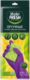 ПЕРЧАТКИ Master FRESH ПРОЧНЫЕ латексные с хлопком размер S/M, 1 пара(10)