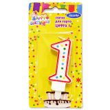 Свечи для торта 7 см ЦИФРА 1   *1 шт. (Антелла)