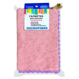 Салфетка микрофибра 2-х стор.(*2шт) СУПЕРПЛЮШ д/уборки (Антелла)