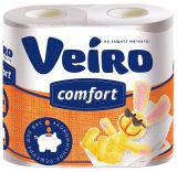 Туал.бумага VEIRO COMFORT 2-х сл. (4рул) арт.5С24 ( на пал.48 кор.)