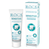 Зуб.паста R.O.C.S. 94гр Sensitive Восстановление и Отбеливание