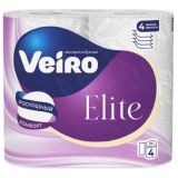 Туал.бумага VEIRO ELITE EXTRA 4-х сл. (4рул) арт.9С44 НОВЫЙ ДИЗАЙН (на пал.48 кор.)
