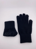 Перчатки мужские, вязанные, сенсорные, ONESIZE, черный