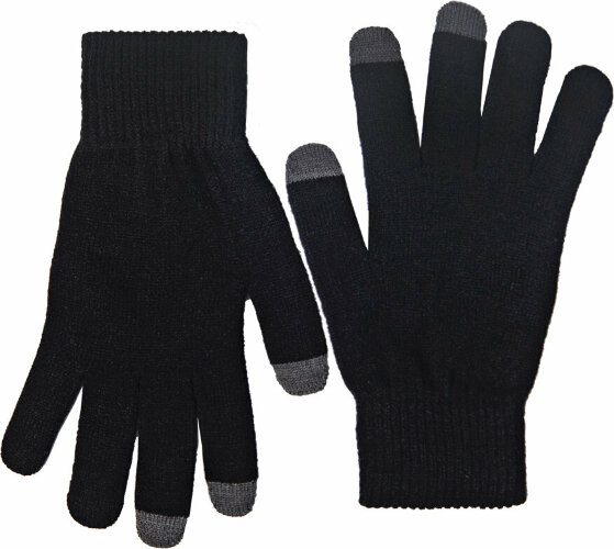 Перчатки женские, вязанные, сенсорные, ONESIZE,серый