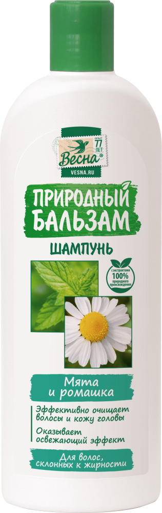 Шампунь ВЕСНА 430г мята и ромашка