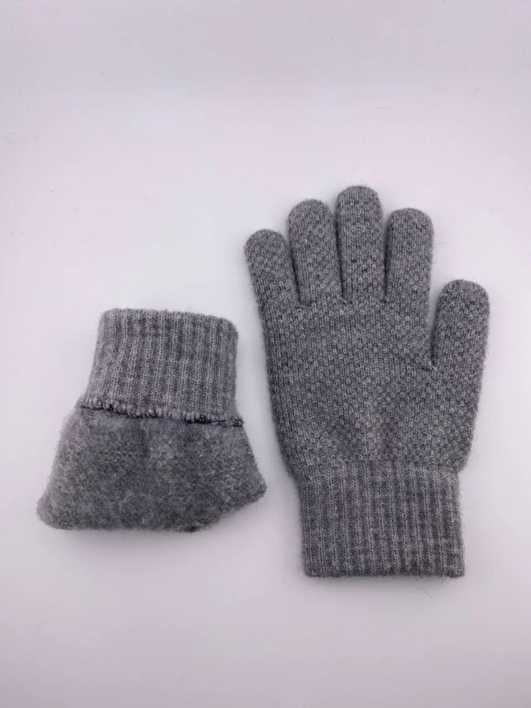 Перчатки универсальные (унисекс), вязанные, ONESIZE,    серый