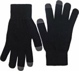 Перчатки женские, вязанные, сенсорные, ONESIZE,серый