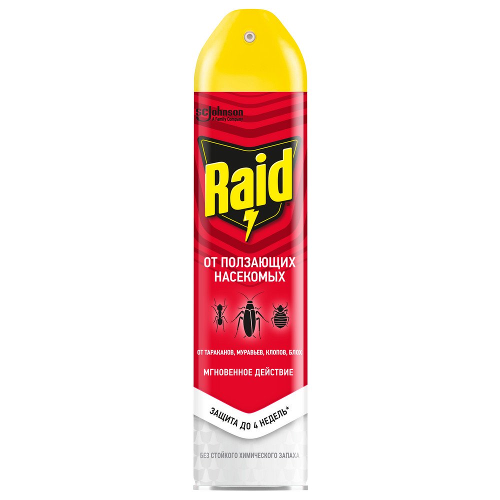 Аэрозоль Raid О 300млт Ползающих насекомых  